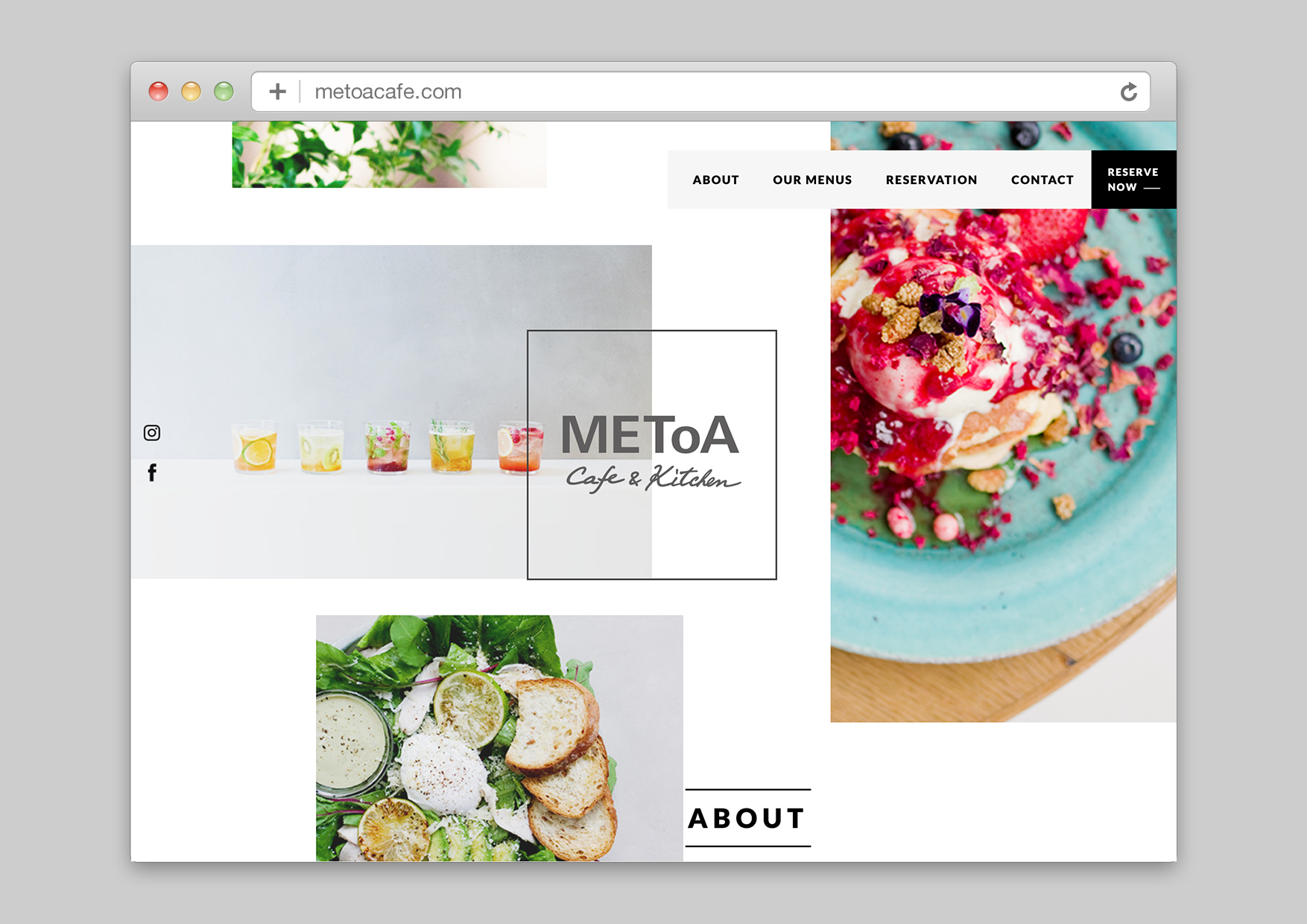 METoA Cafe & Kitchen／ウェブサイト